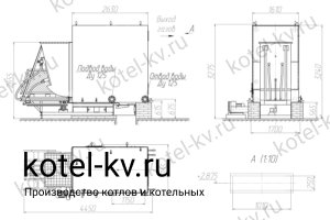 Котел КВм-1.86 с ТШПМ. Чертеж